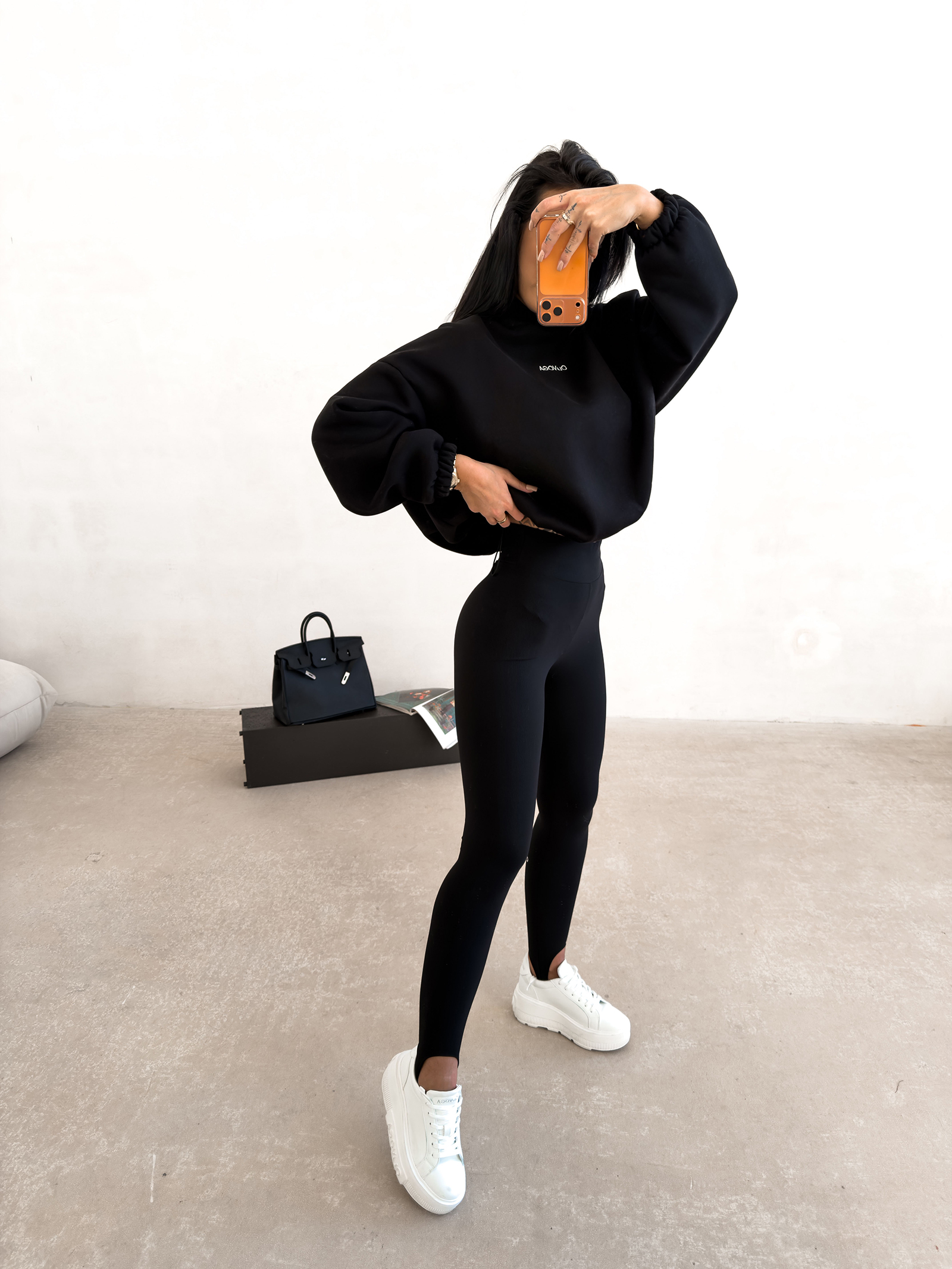 Legginsy damskie OLAVOGA FLEXIBLE czarne - obrazek 2