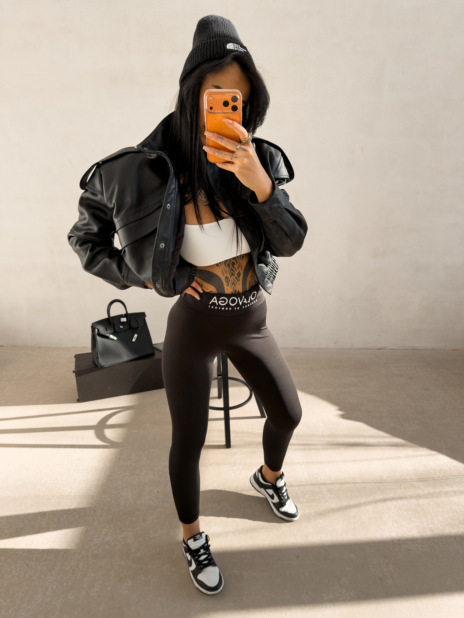 Legginsy damskie OLAVOGA ZITZY czarne - obrazek 4