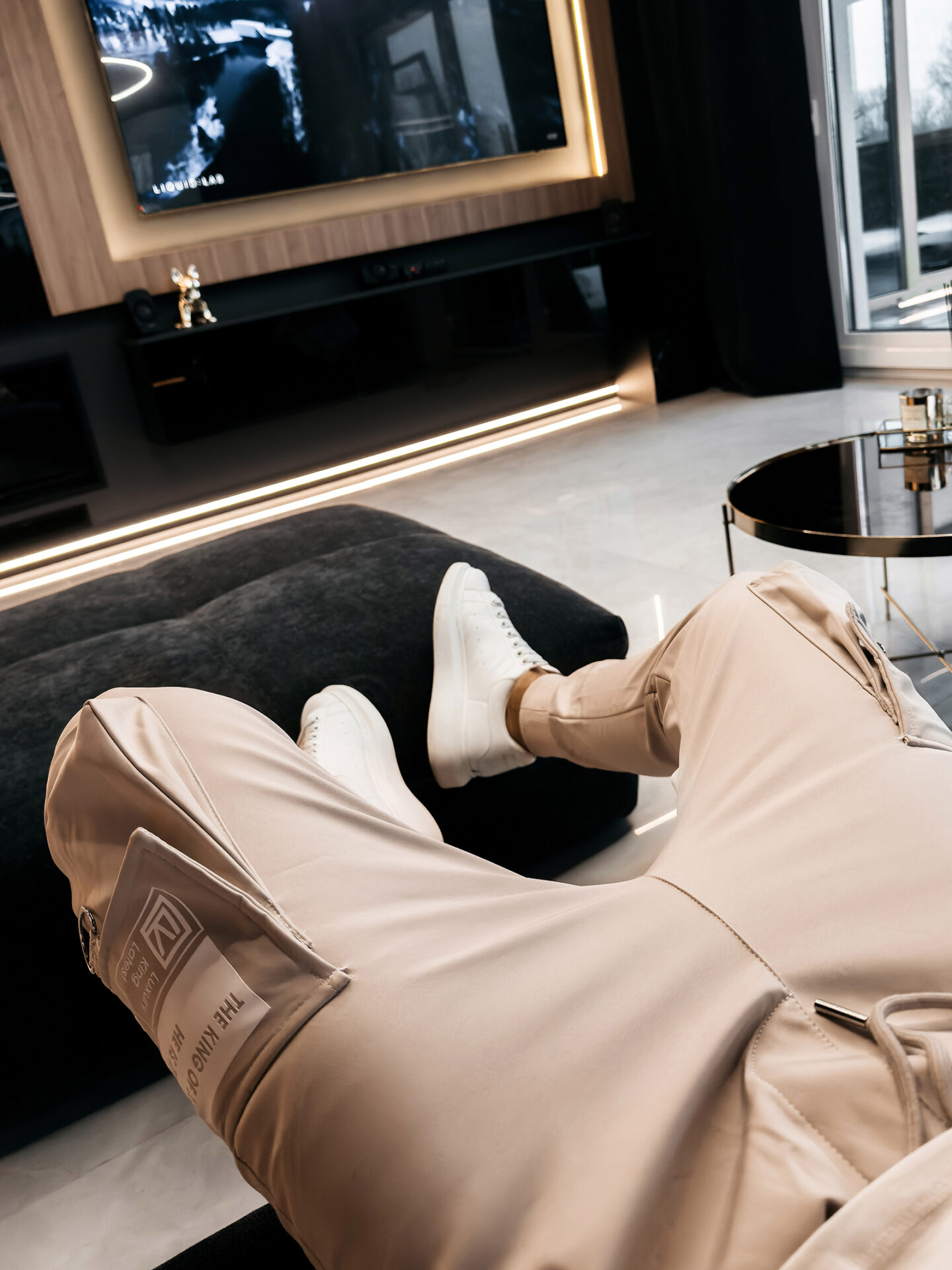 Spodnie męskie OLAVOGA CASTON beżowe - obrazek 5