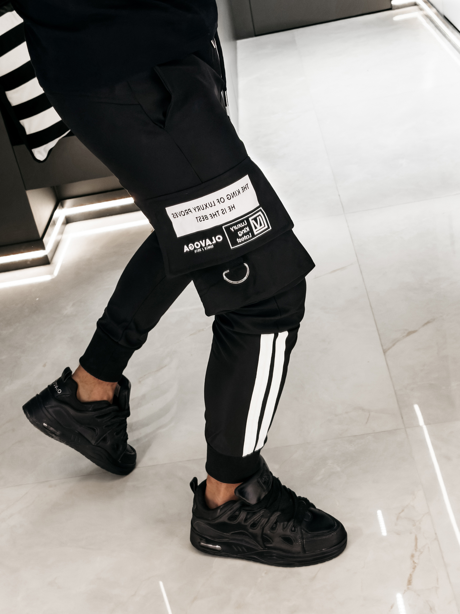 Spodnie męskie OLAVOGA CASTON czarne