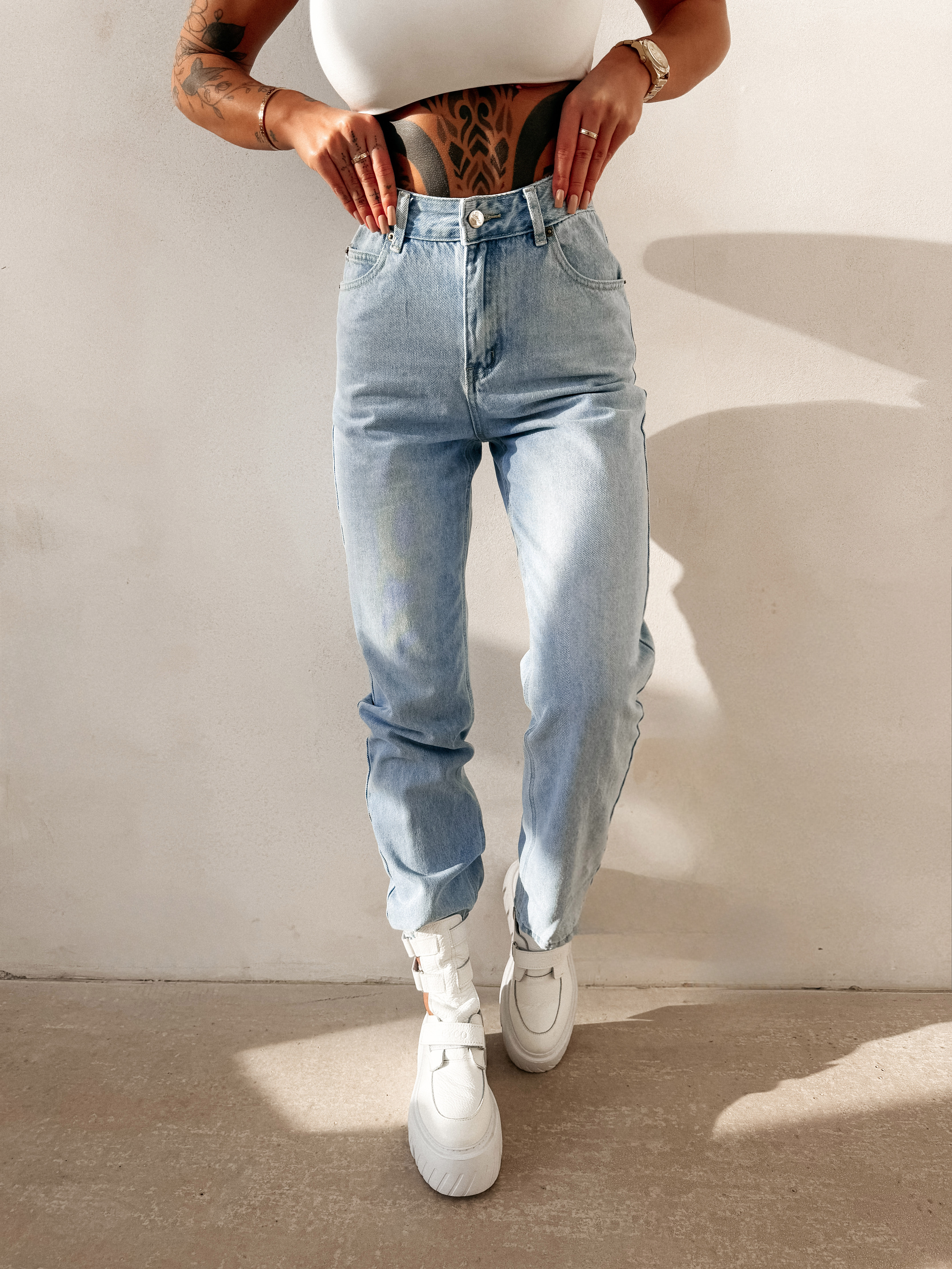 Spodnie damskie OLAVOGA SKYLINE jasnoniebieskie