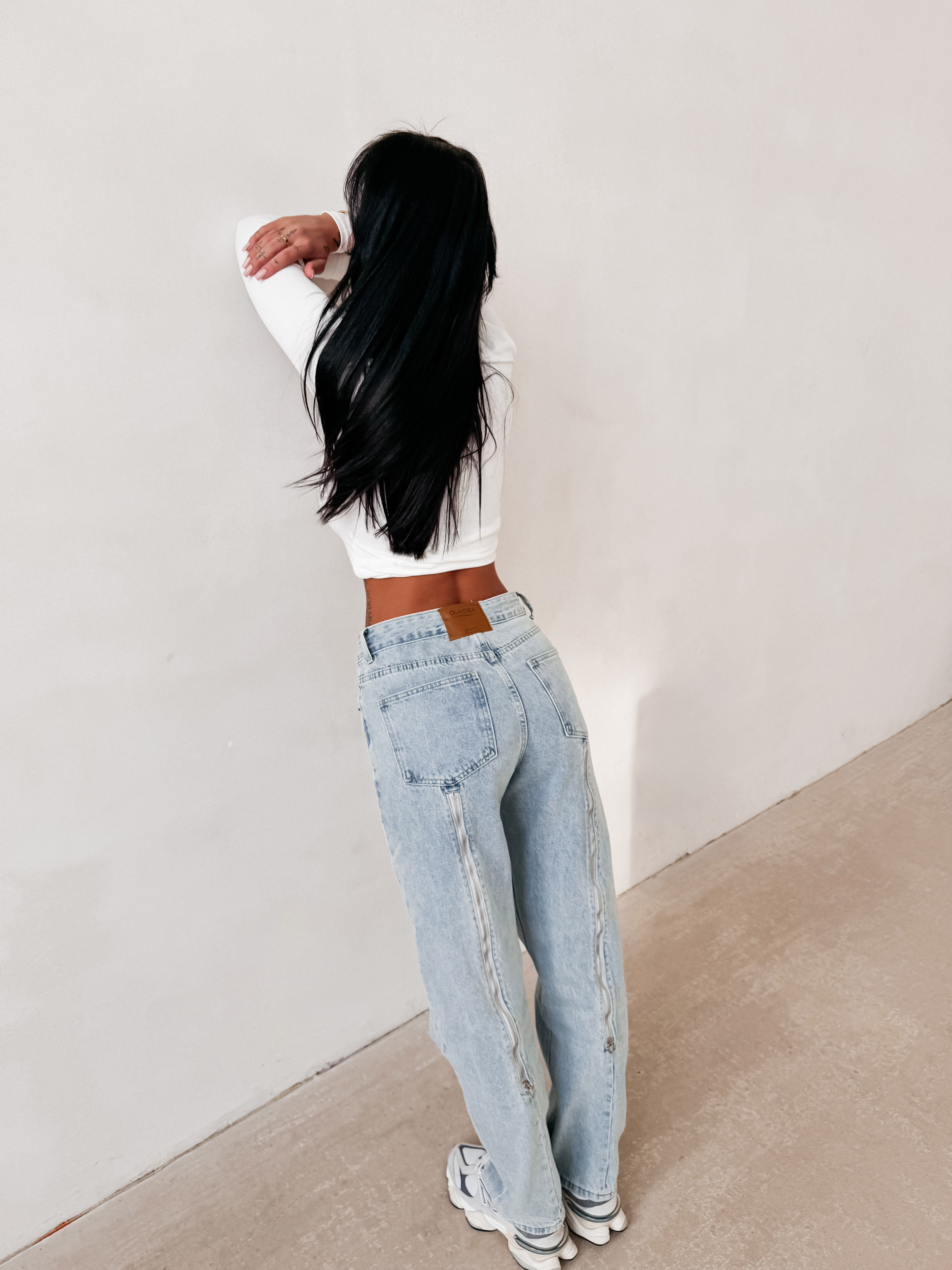 Spodnie damskie OLAVOGA SKYLINE jasnoniebieskie - obrazek 5