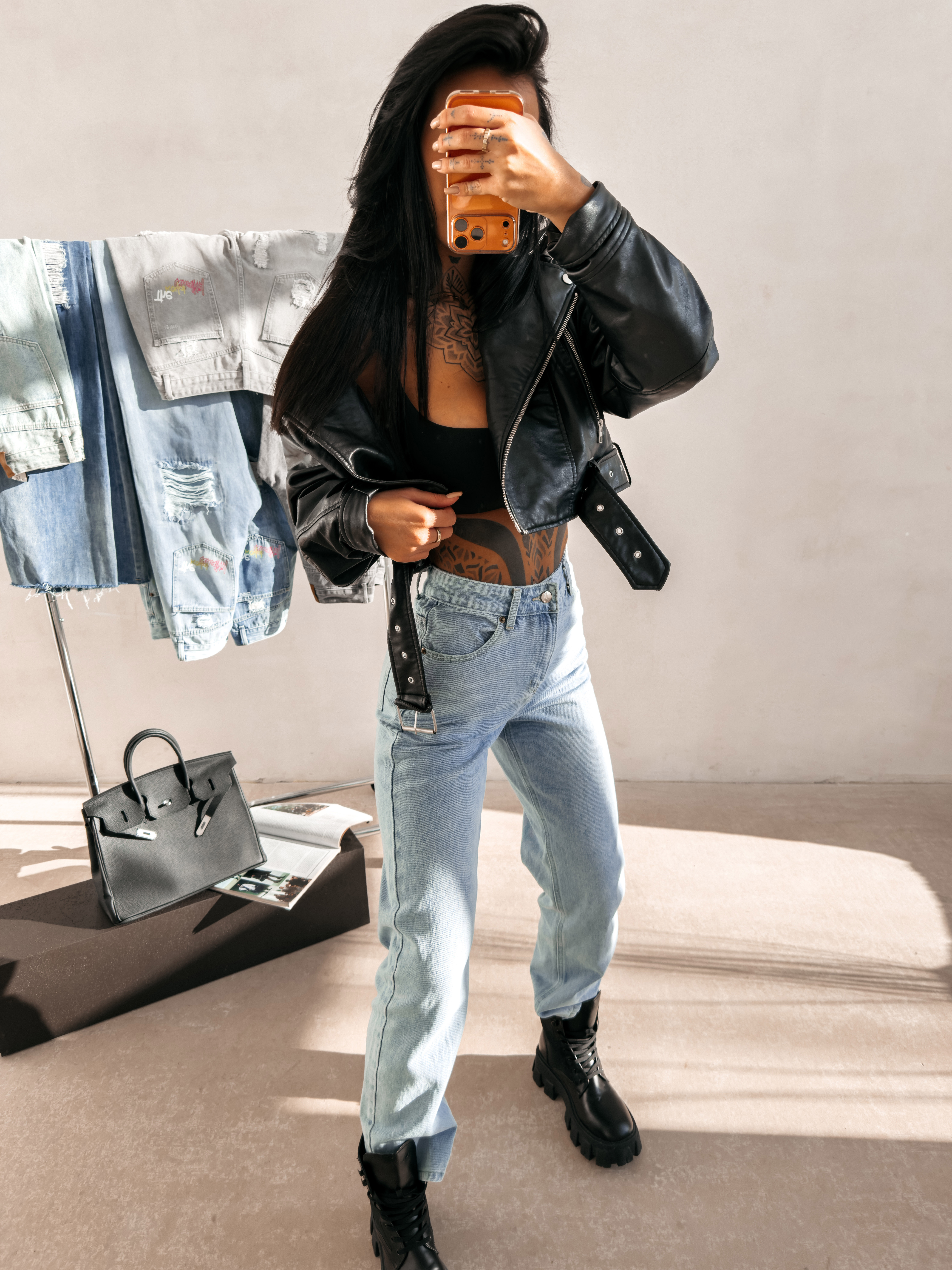 Spodnie damskie OLAVOGA SKYLINE jasnoniebieskie - obrazek 7