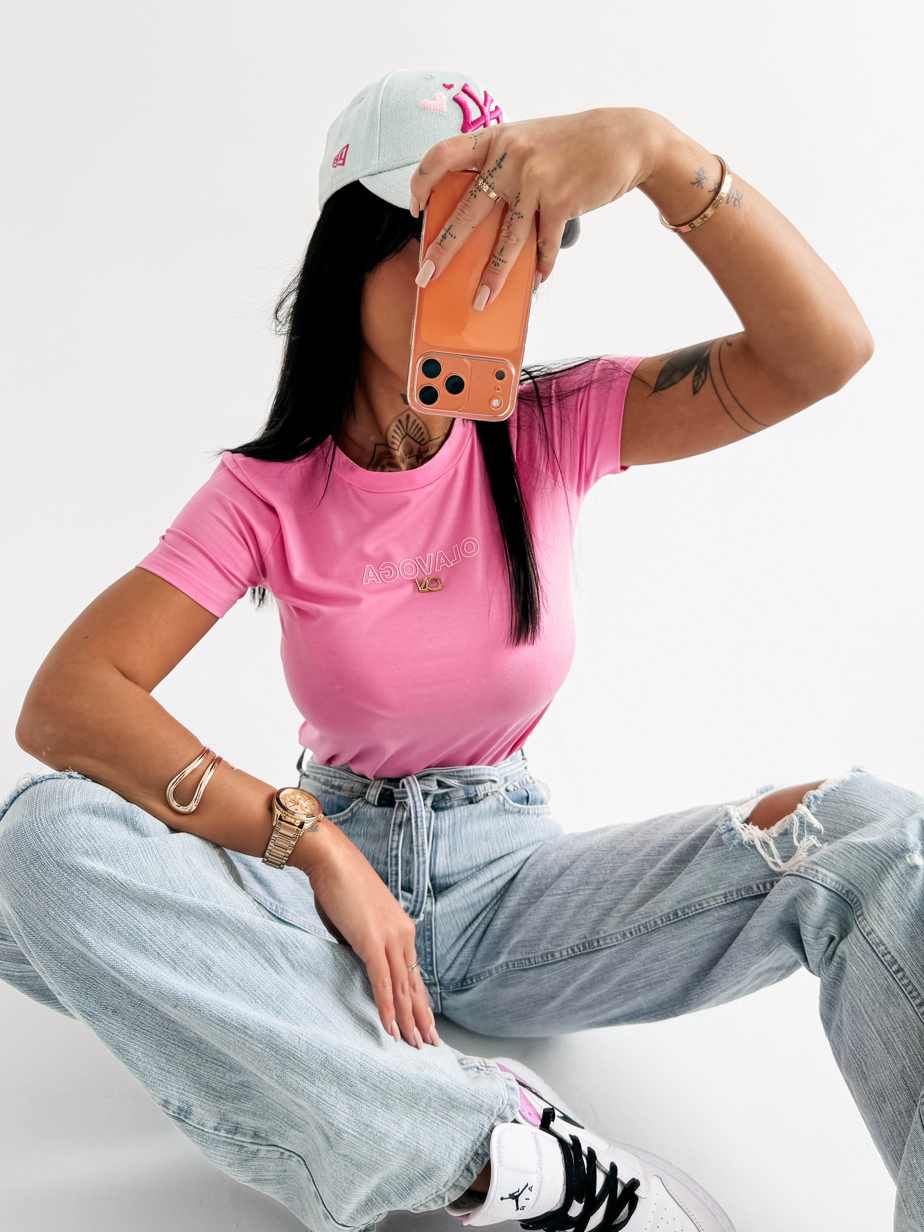 T-shirt damski OLAVOGA SIENA różowy - obrazek 2