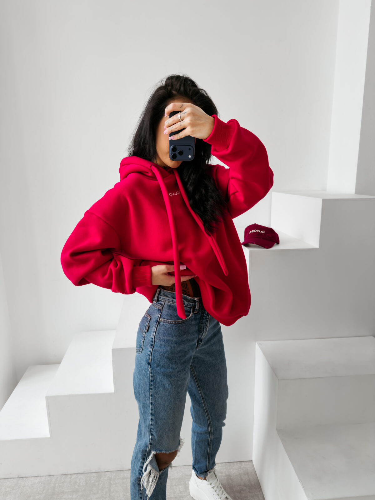 Bluza damska OLAVOGA ADORE czerwona - obrazek 8