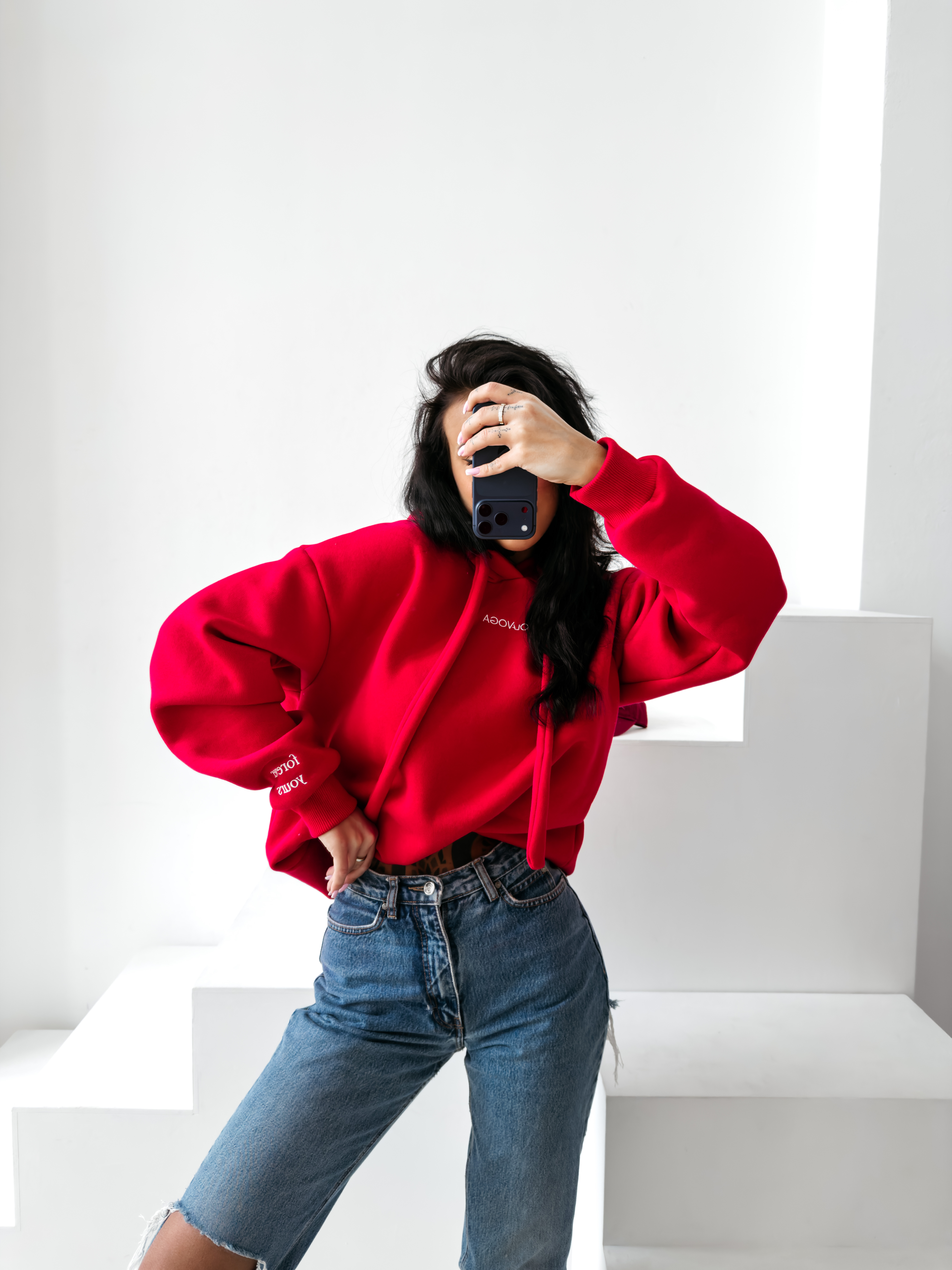 Bluza damska OLAVOGA ADORE czerwona - obrazek 14