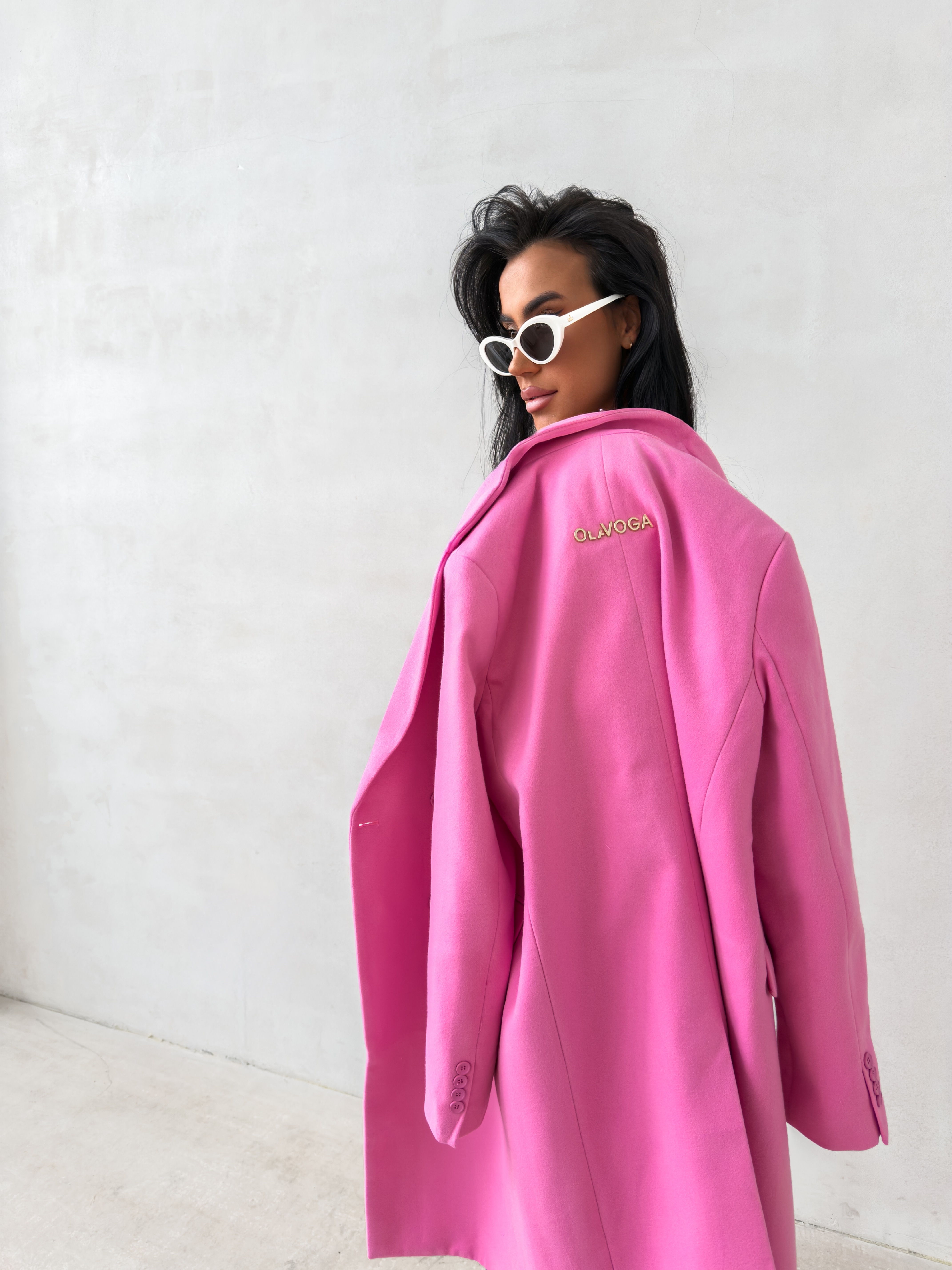 Płaszcz damski OLAVOGA FONAJ różowy